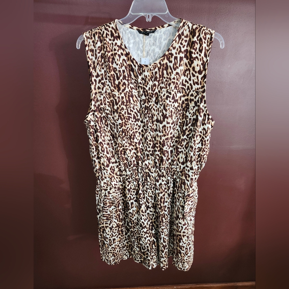 NWT Banana Republic Leopard Print Utility Romper Size 20 - Picture 2 of 13